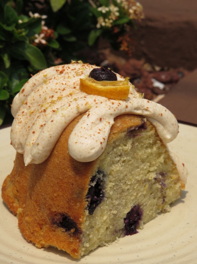 Rebanada de pan de mora y limón